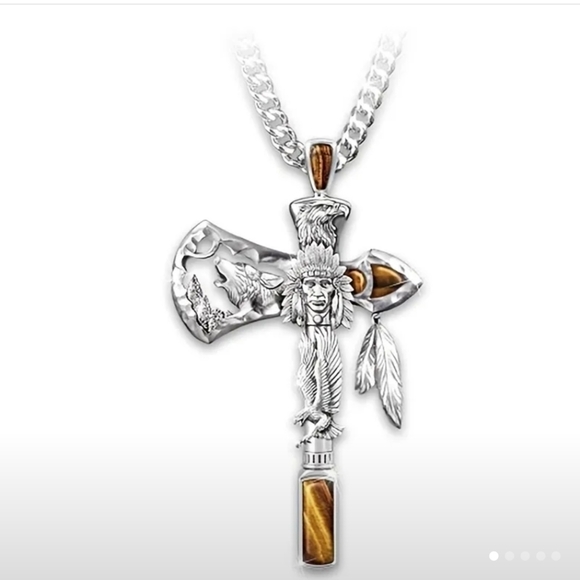 unbranded Other - New Native American Indian Indigenous Style Axe Tomahawk Necklace